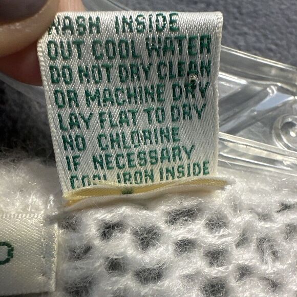 VTG Colleens Collectibles Hand Knit Acrylic Sweater Size Small Open Knit 80s - Picture 4 of 8